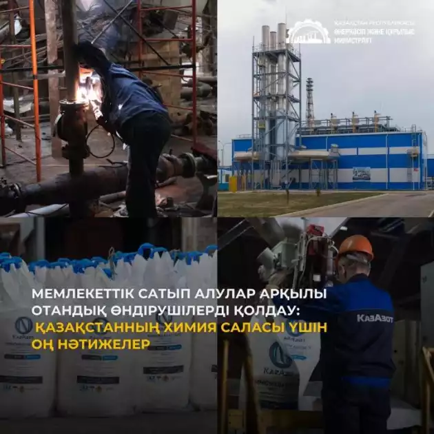 Мемлекеттік сатып алулар арқылы отандық өндірушілерді қолдау: Қазақстанның химия саласы үшін оң нәтижелер