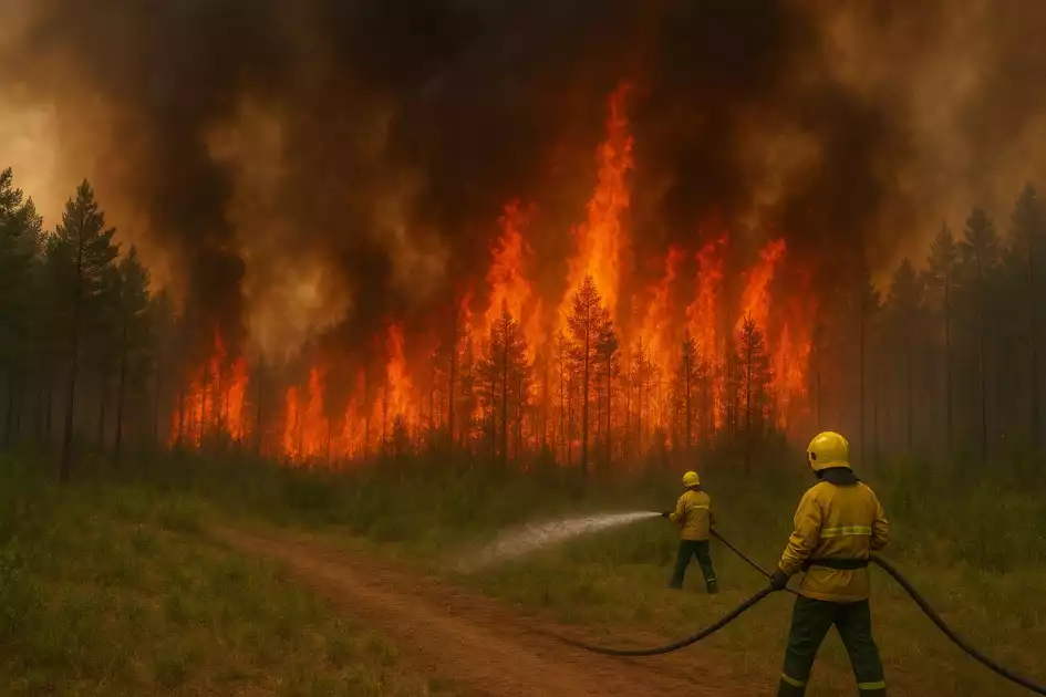 ЖАМБЫЛДА ӨРТТЕРДІҢ 63%-Ы АВИАЦИЯ КҮШІМЕН СӨНДІРІЛДІ