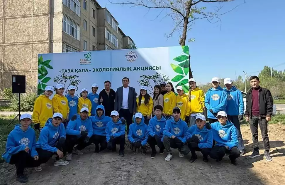 Жамбыл облысында «Таза Қазақстан» акциясы аясында кең көлемді абаттандыру және көгалдандыру жұмыстары жүргізілуде